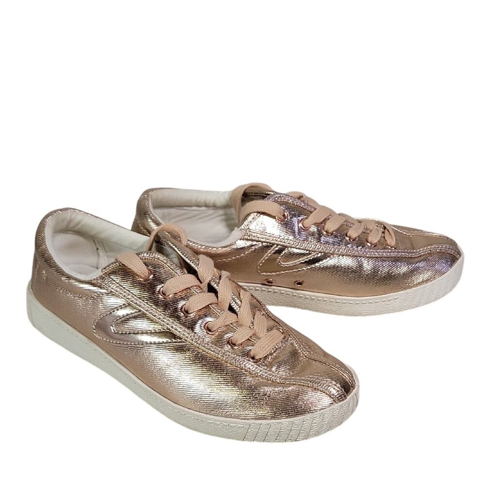 Tretorn Wtnylite Plus Metalic Rose Gold Sneakers Womens Size 6